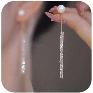 Sparkly Long Tassel Earrings – Dazzling Austrian Crystal & Rhinestone